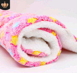 Cute Cat Blankets Dog Pet Mat (Option: Pink starry sky-L70x55)
